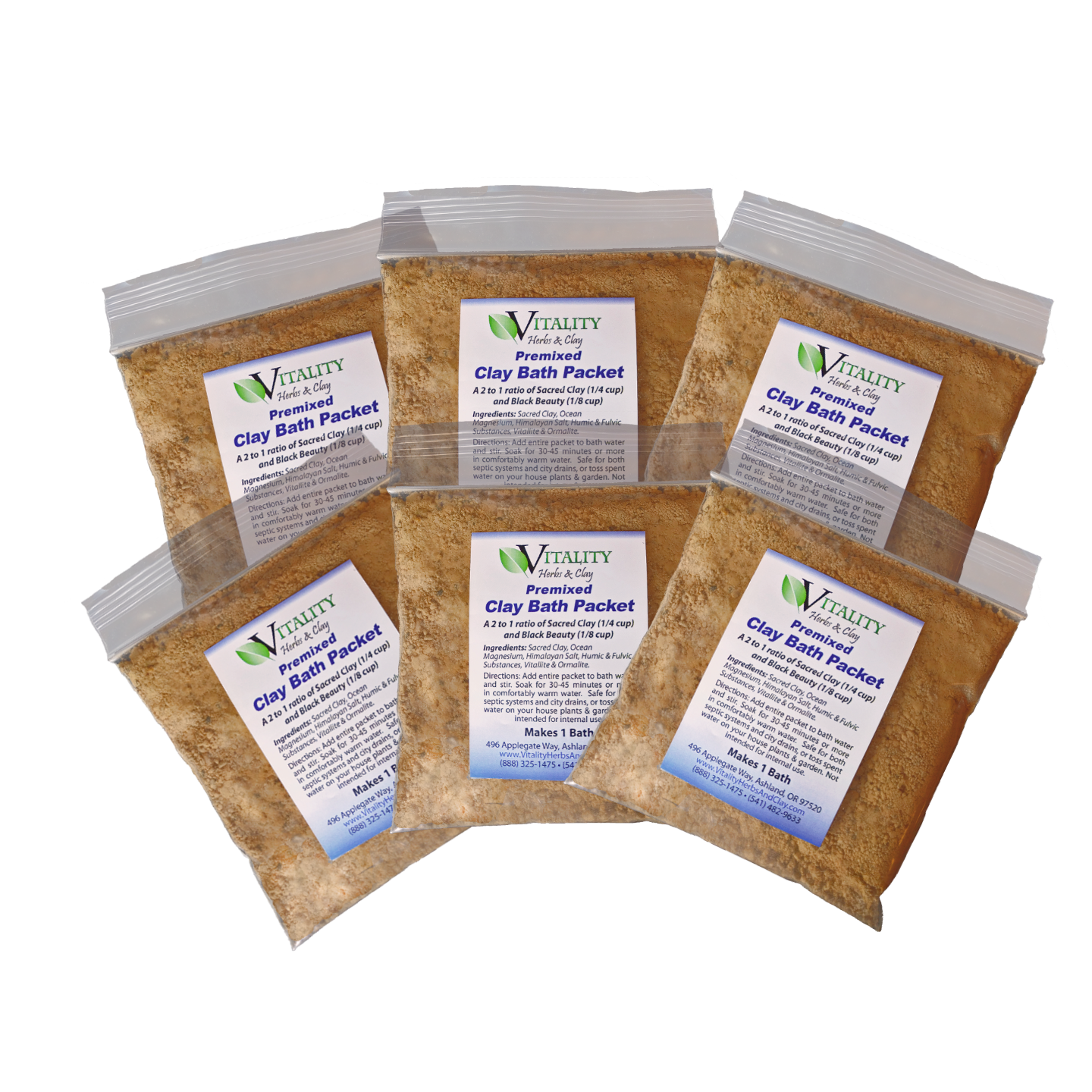 Clay Bath Packets - Premixed